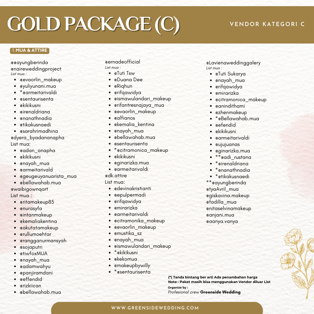 MUA LIST